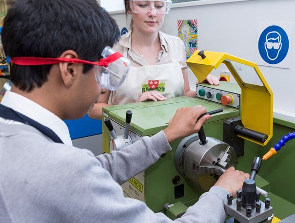 The use of specific machinery and equipment by students in school workshops