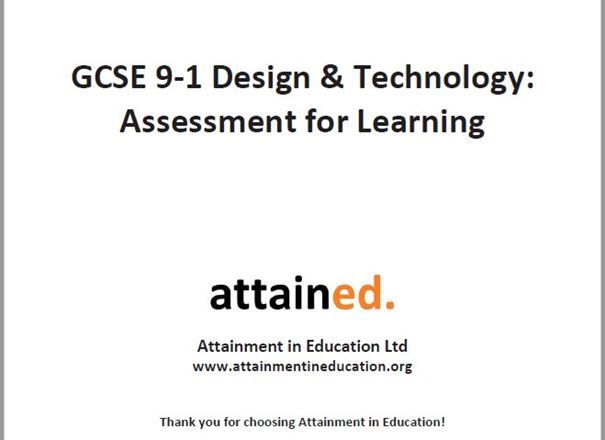 GCSE 9-1 Design & Technology Assessment for Learning Resource Pack (Written for the AQA Specification)
