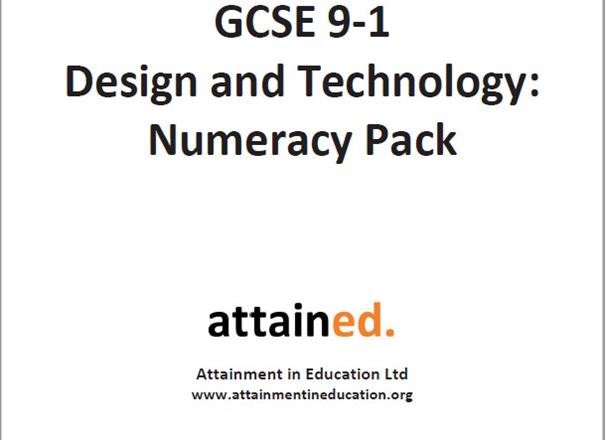 NEW GCSE Design and Technology (9-1) Numeracy Pack (written for all GCSE D&T specifications)