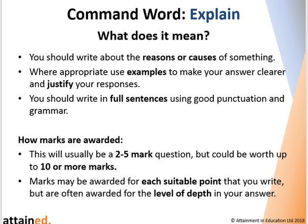 Understanding the Command Words in GCSE Exam Questions - NEW Design and Technology (9-1)