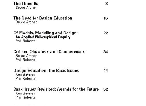 Framework for Design & Design Education
