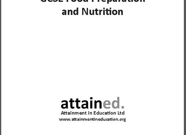 GCSE Food Preparation and Nutrition Homework Pack (Written for the AQA Specification)
